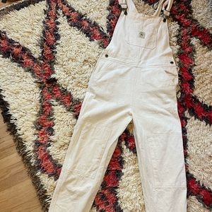 The Hey Gang Kneepatch Overalls in Natural - Small.